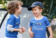 Tinytots Playing Soccer Football Kids Class Woodland Montessori Pre-School Mid Levels